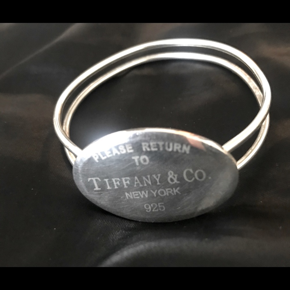 Tiffany Oval Sterling Silver Bangle Bracelet
